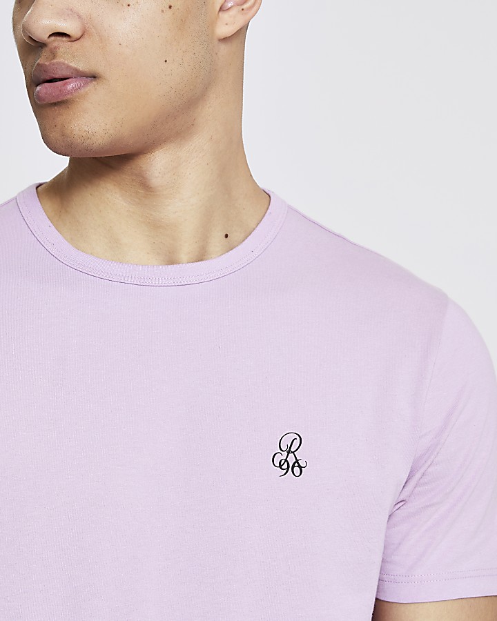 Purple R96 short sleeve slim fit T-shirt