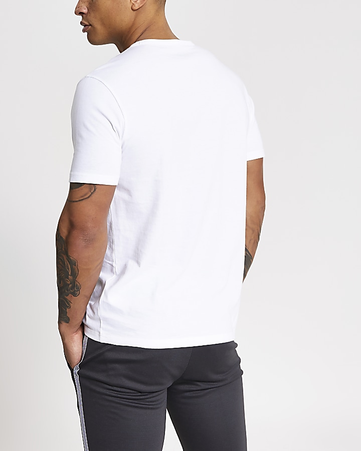 R96 white slim fit T-shirt