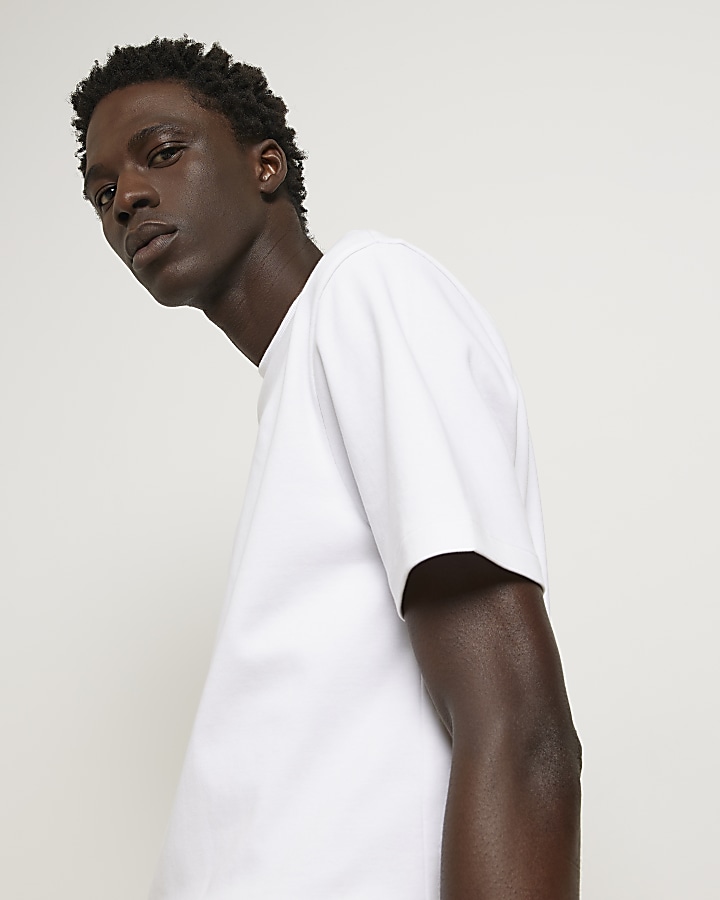 Black blocked 'Paris' slim fit T-shirt