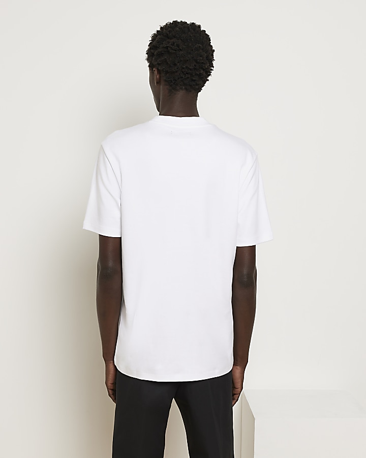 Black blocked 'Paris' slim fit T-shirt