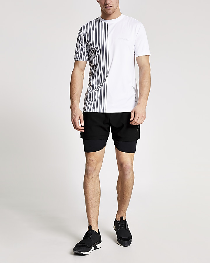 Concept white slim fit stripe-shirt