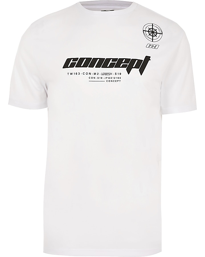 Concept white slim fit Active T-shirt