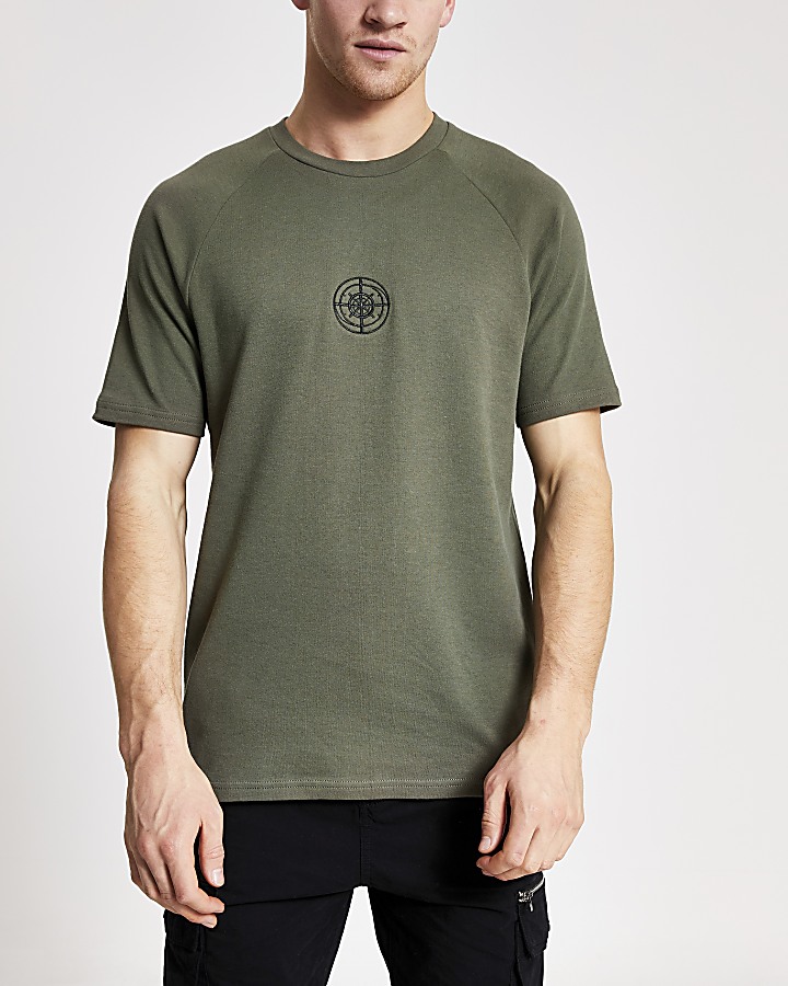Concept khaki compass slim fit T-shirt