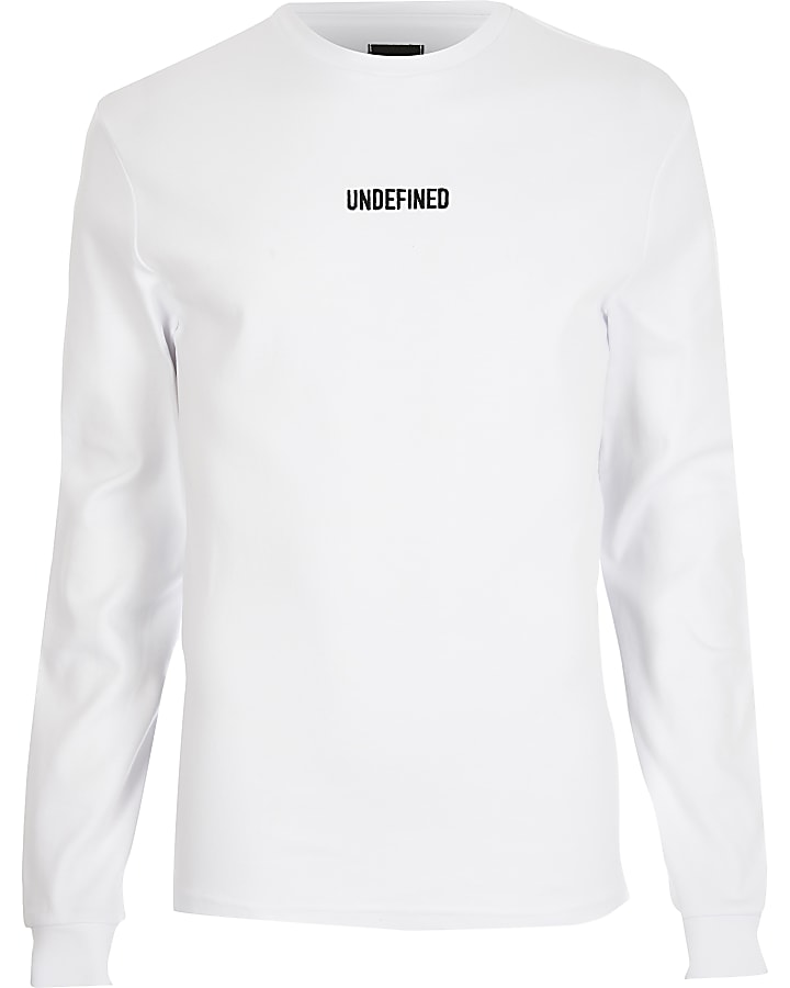 Undefined white tape side slim fit T-shirt