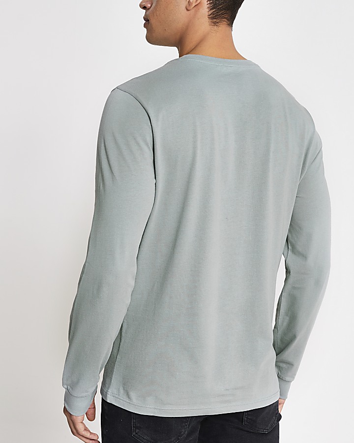 MCMLX grey long sleeve slim fit T-shirt