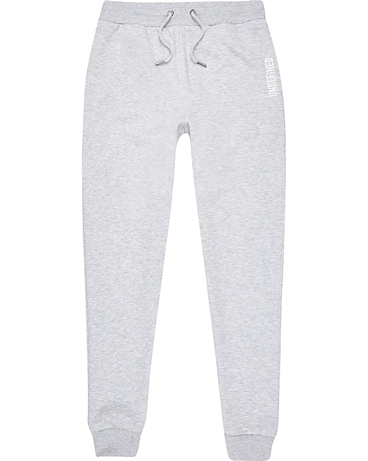Undefined grey embroided slim fit joggers
