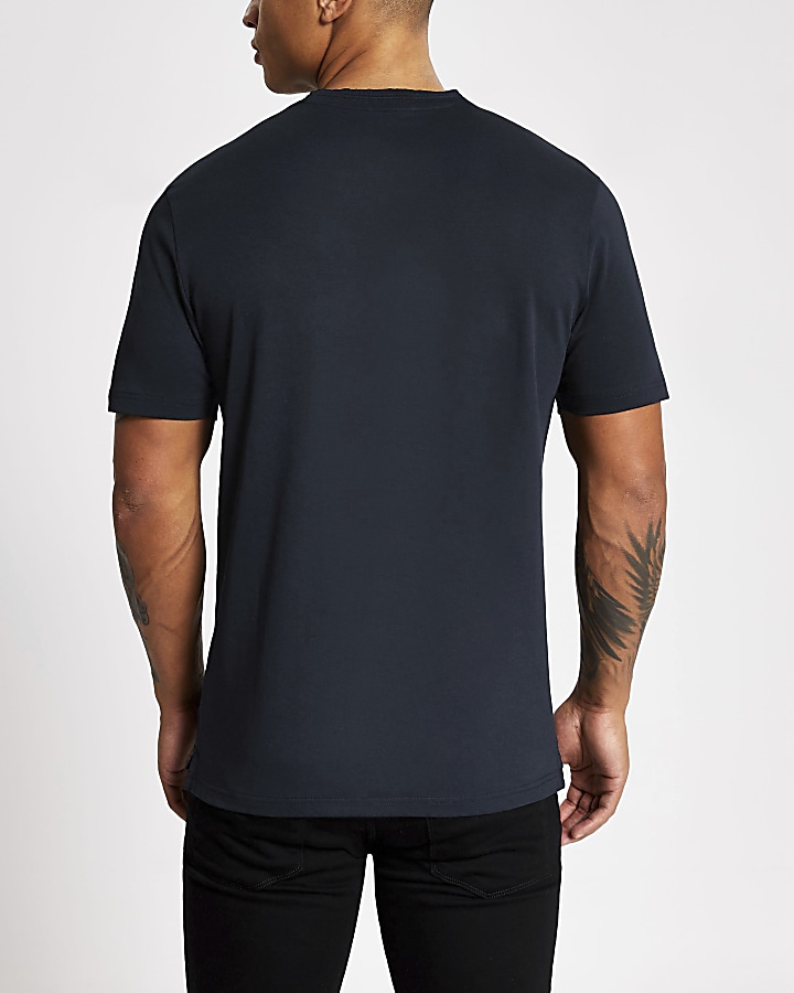 MCMLX navy badge slim fit T-shirt
