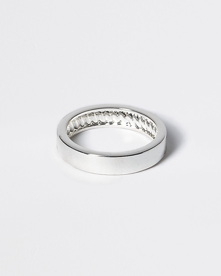 Studio silver plated band ring