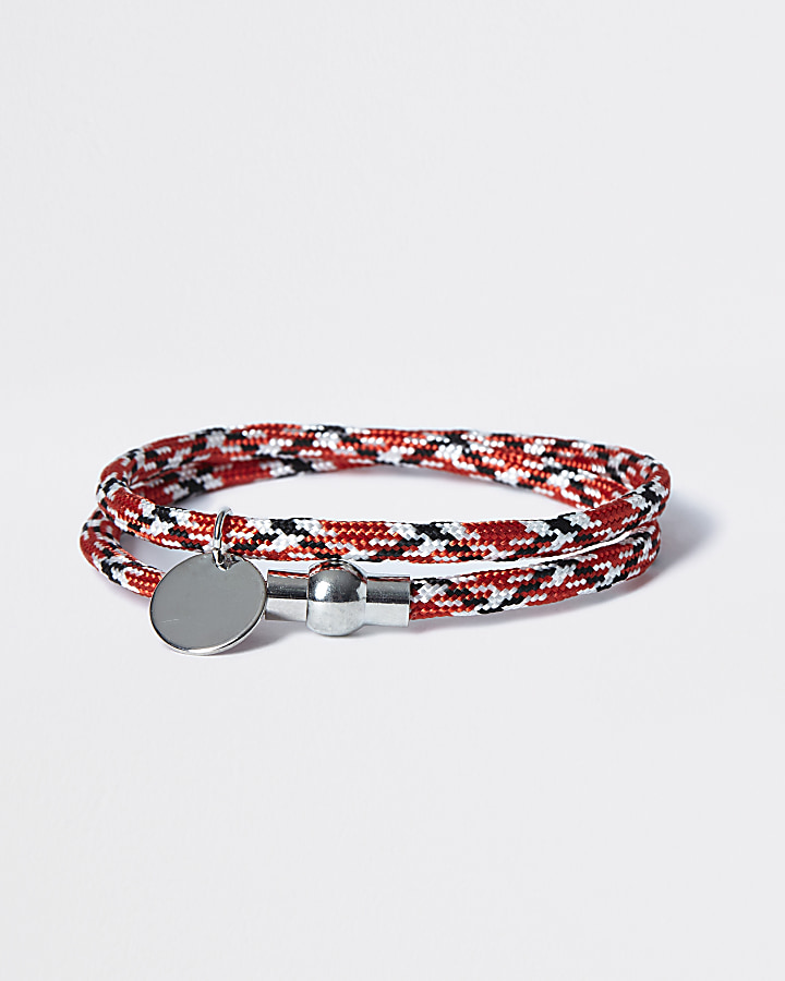 Red rope wrap bracelet