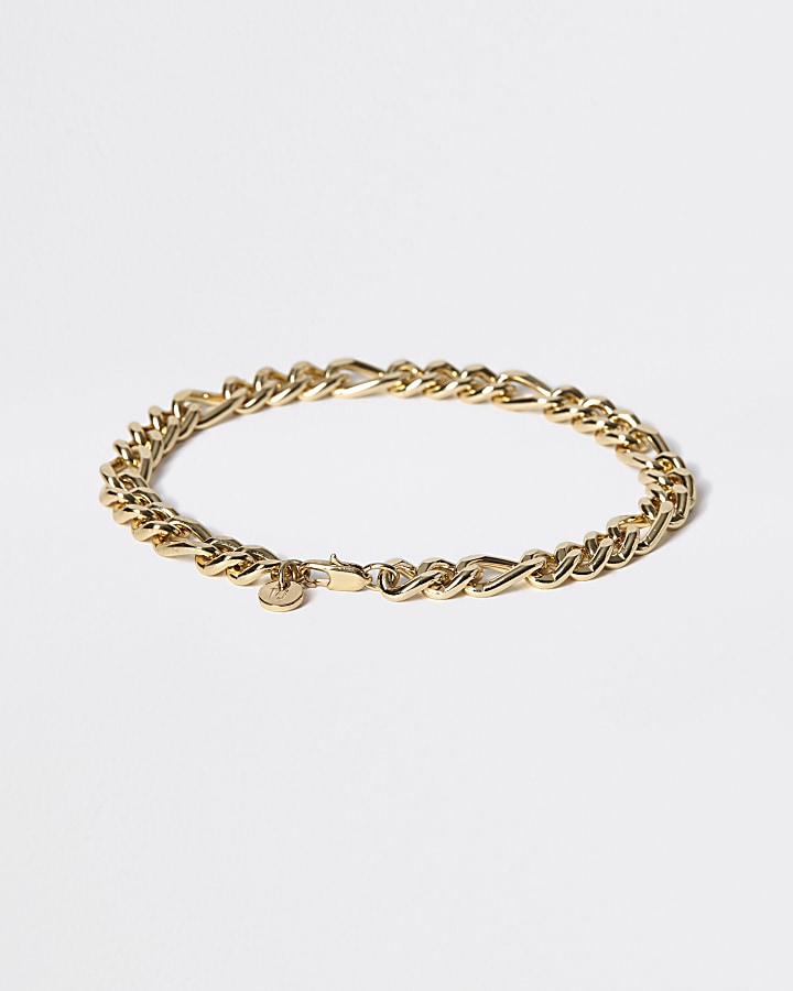 Gold colour chain link bracelet