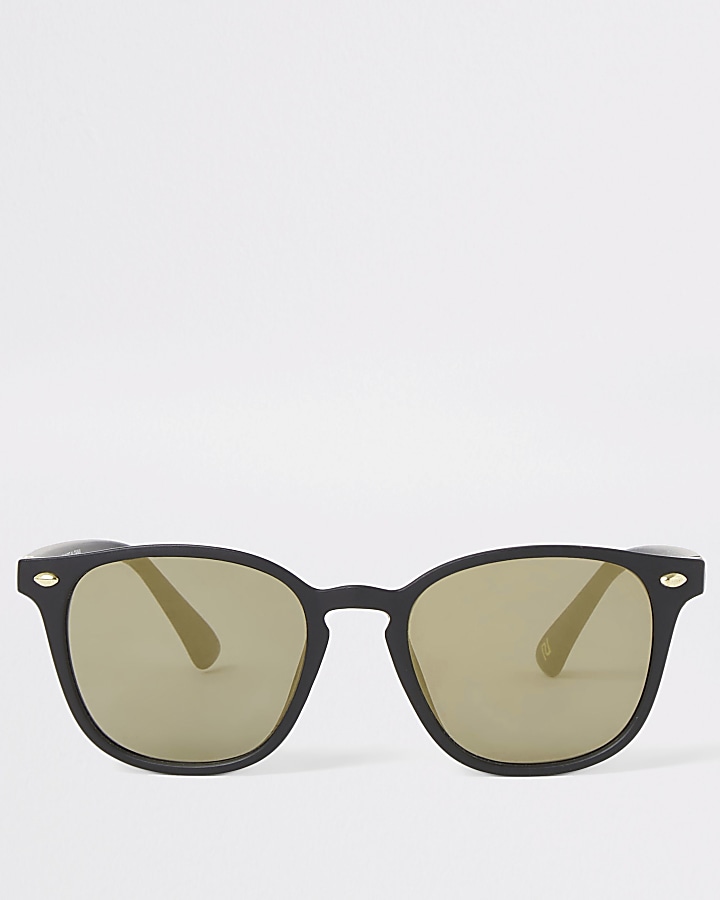 Black Gold Flash Slim Sunglasses
