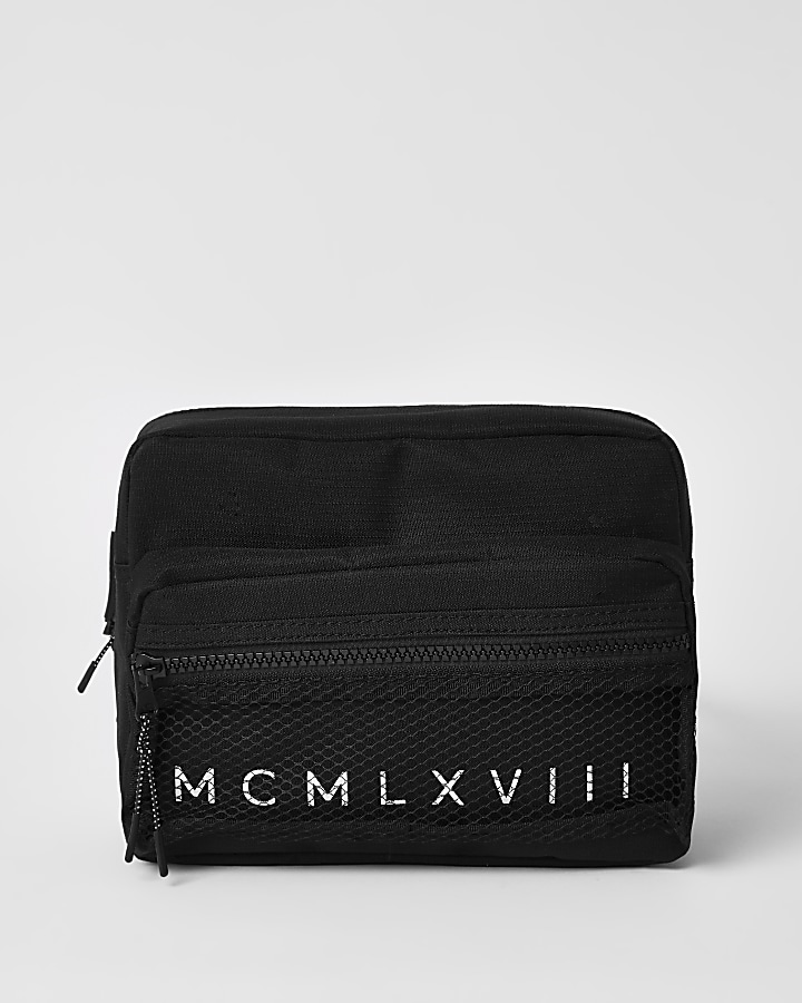 MCMLX black mesh cross body bag