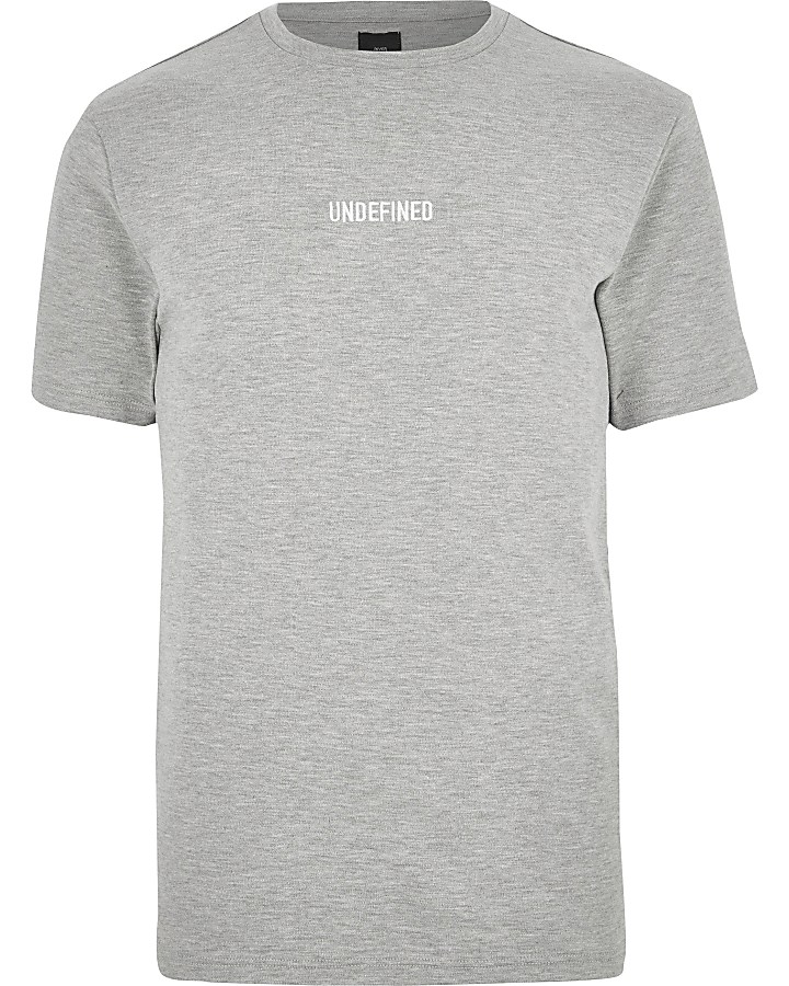 Undefined grey marl slim fit T-shirt