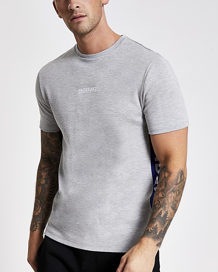 Undefined grey marl slim fit T-shirt