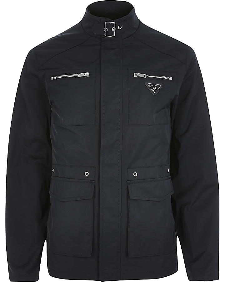 MCMLX black longline racer jacket