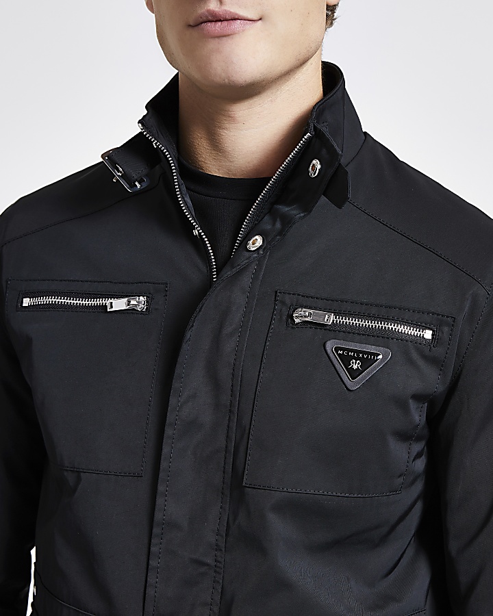 MCMLX black longline racer jacket