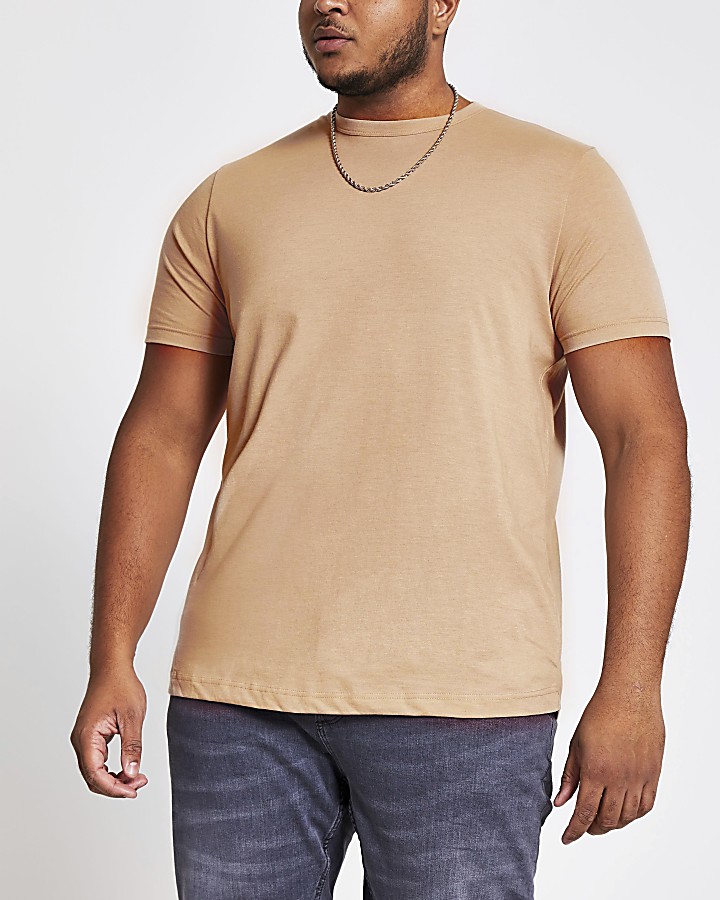 Big and Tall stone crew neck slim fit t-shirt