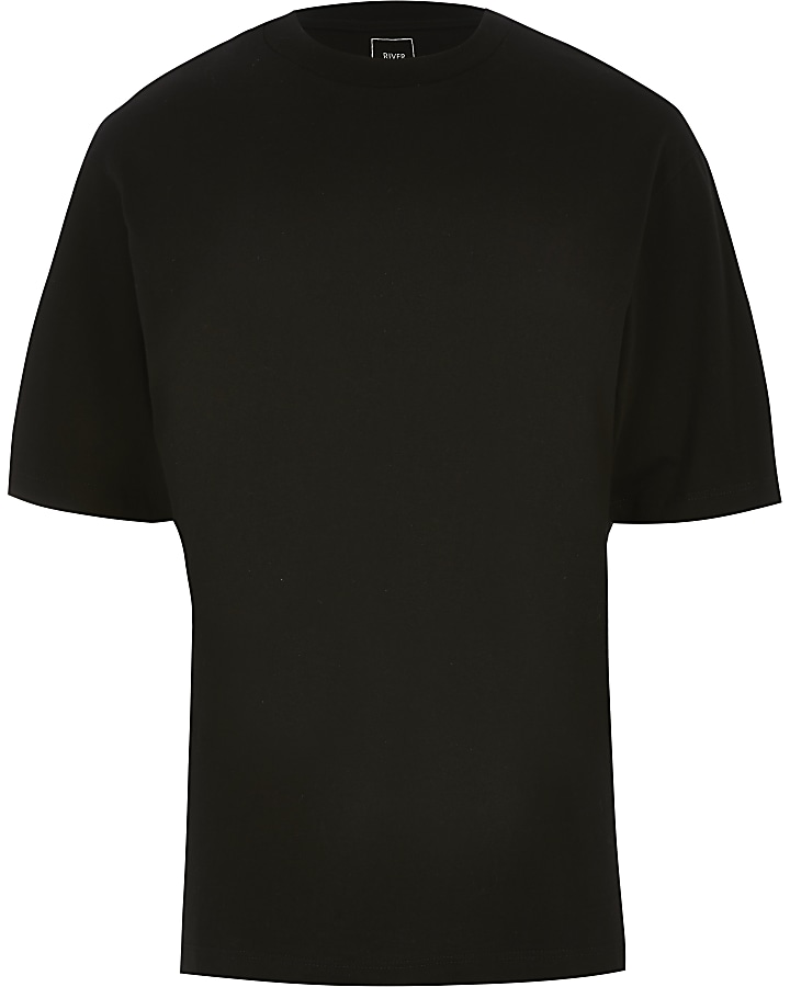 Black short sleeve oversized fit t-shirt