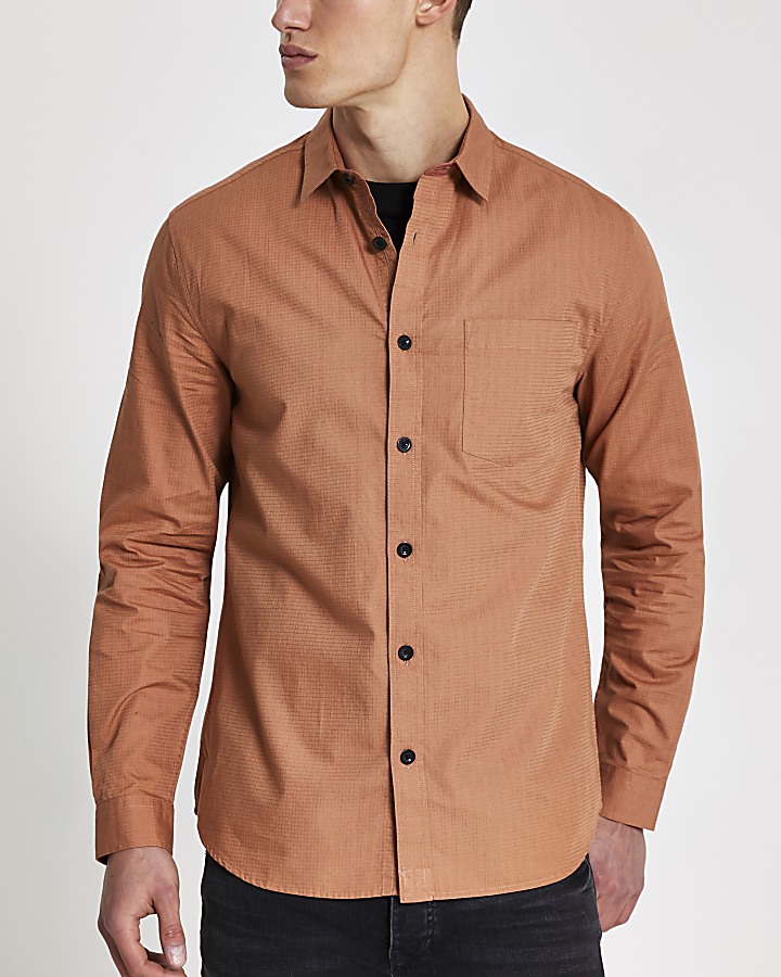 Rust utility long sleeve shirt