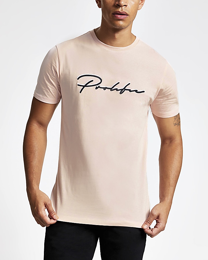 Prolific pink slim fit T-shirt