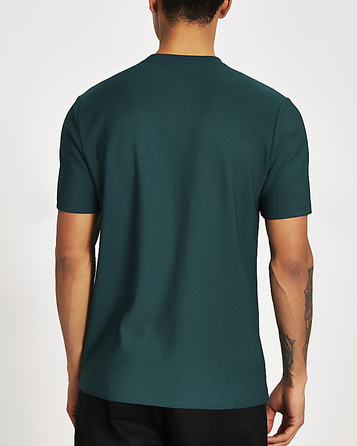 Green Maison Riviera slim fit utility T-shirt