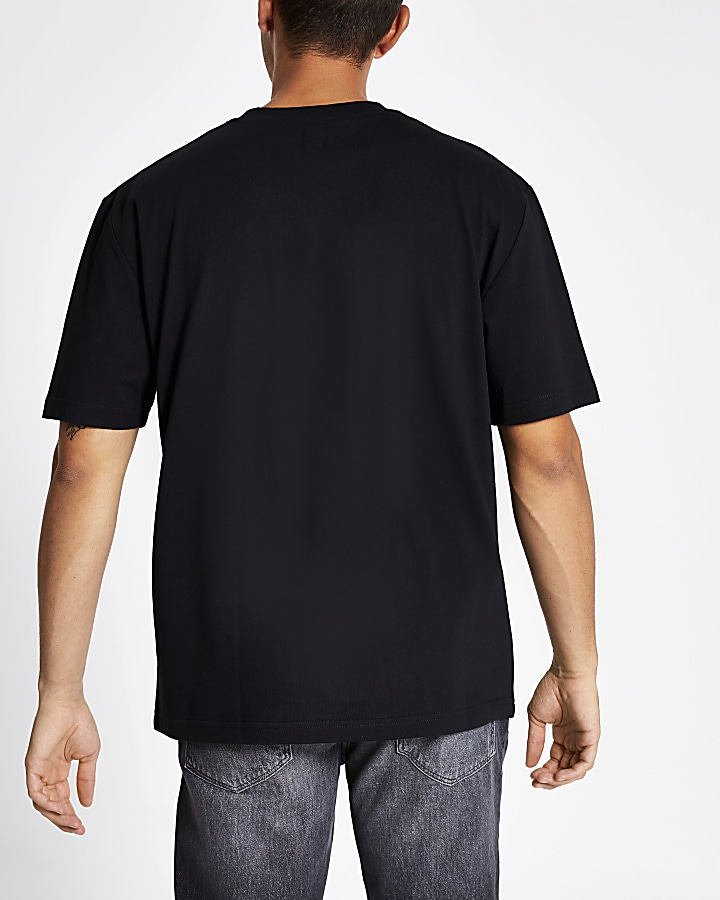 Black 'Echos' oversized fit T-shirt