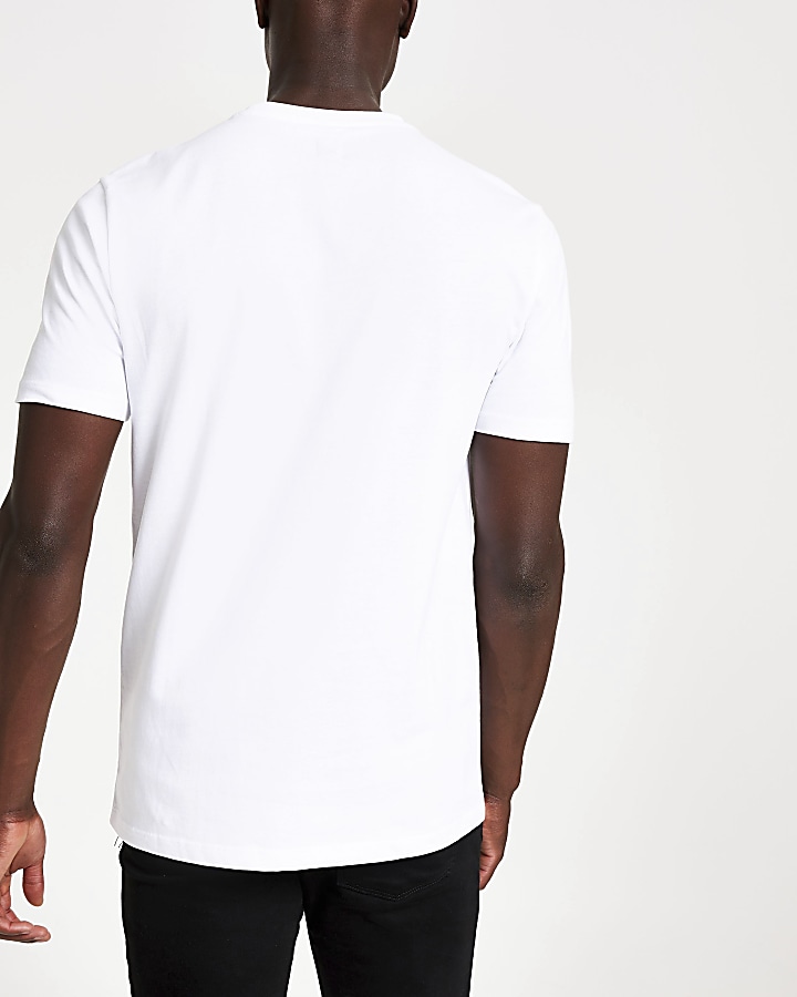 White 'Veni vedi vici' slim fit T-shirt