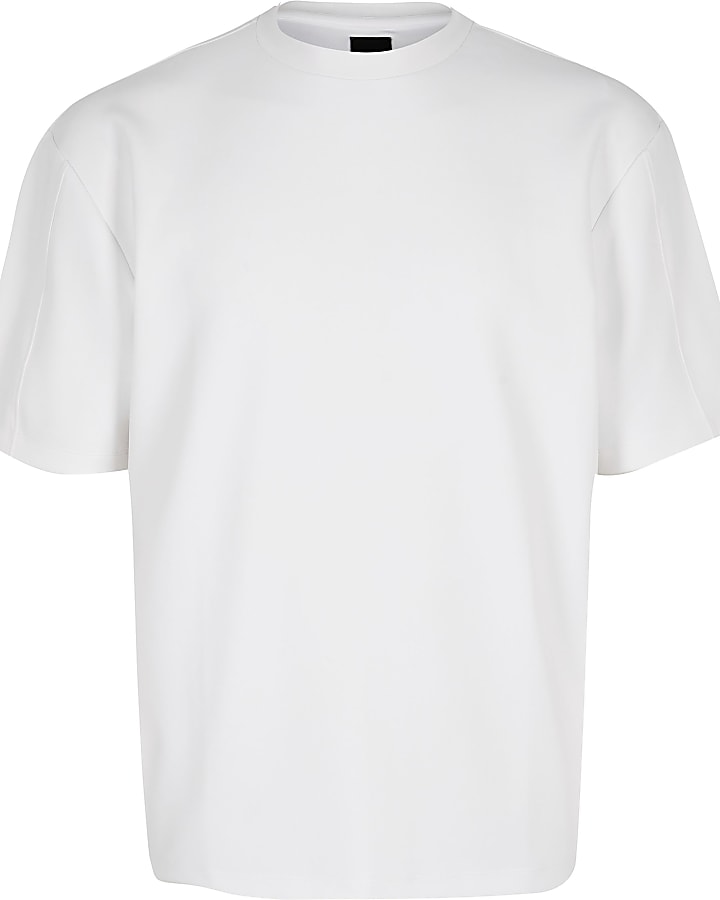 White scuba oversized short sleeve T-shirt
