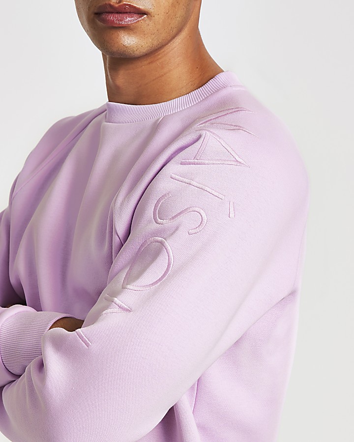 Maison Riviera purple embossed sweatshirt