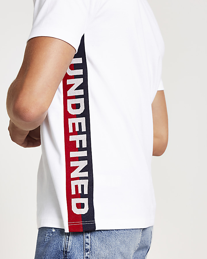 White 'Undefined' slim fit T-shirt