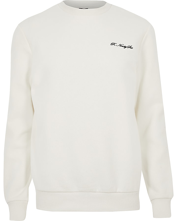 White R96 slim fit sweatshirt