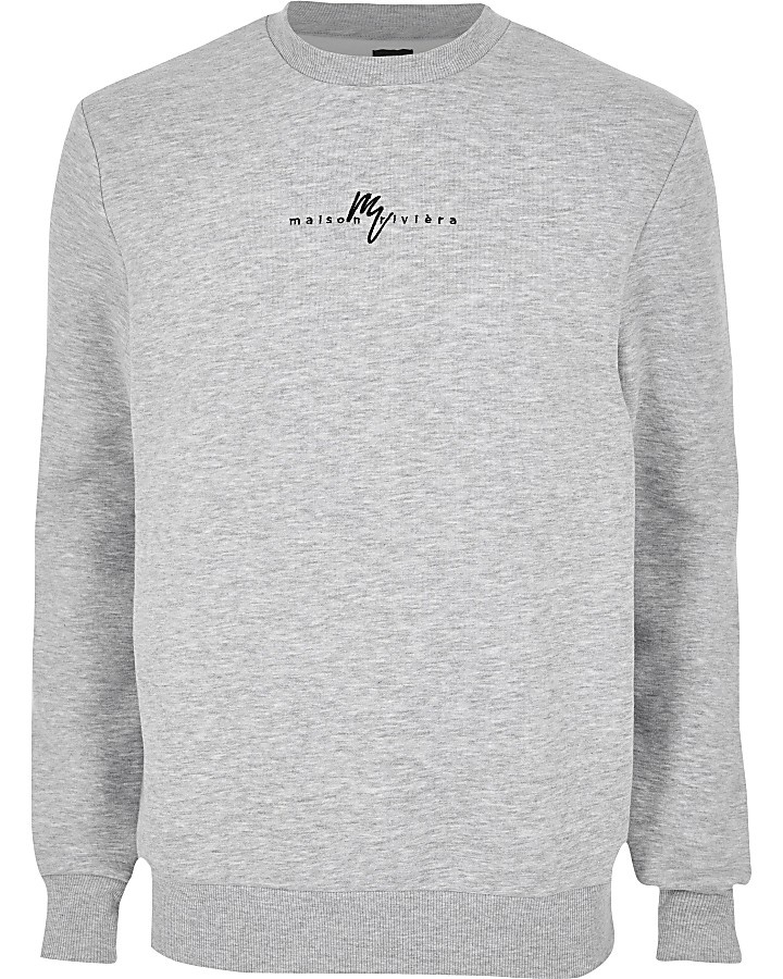 Maison Riviera grey slim fit sweatshirt