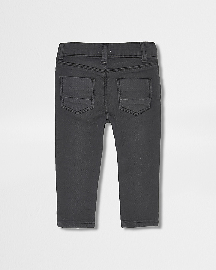 Mini boys dark grey skinny jeans