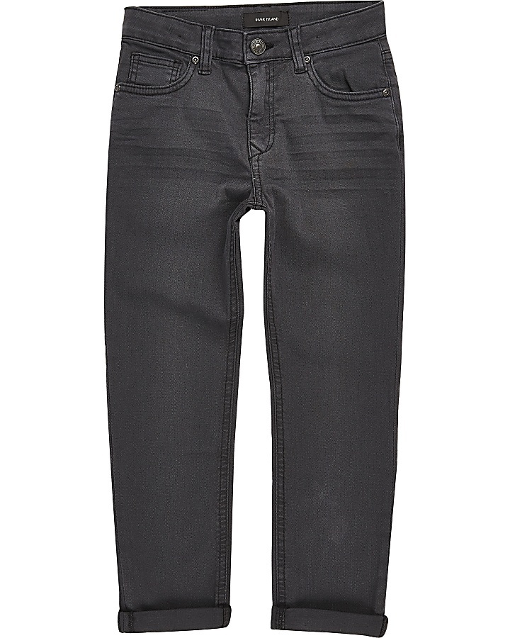 Boys dark grey Dylan slim jeans
