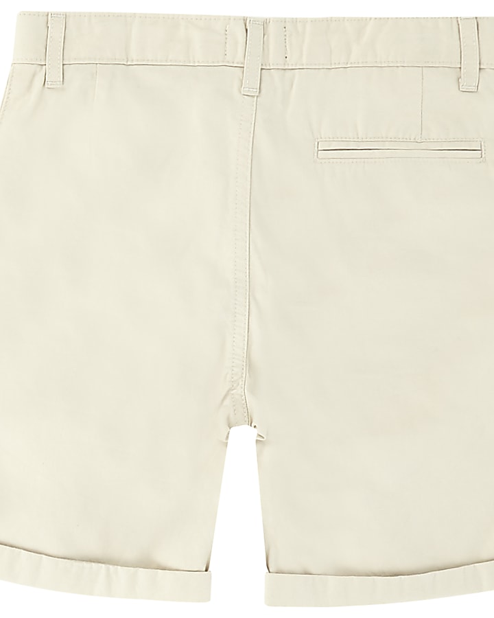Boys light beige chino shorts