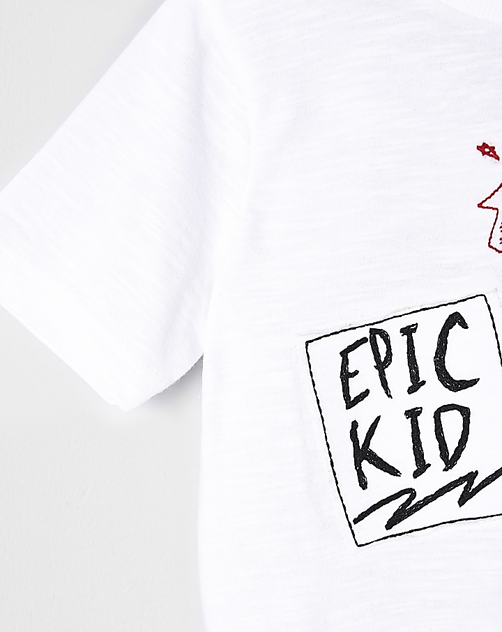 Mini boys white epic kid T-shirt