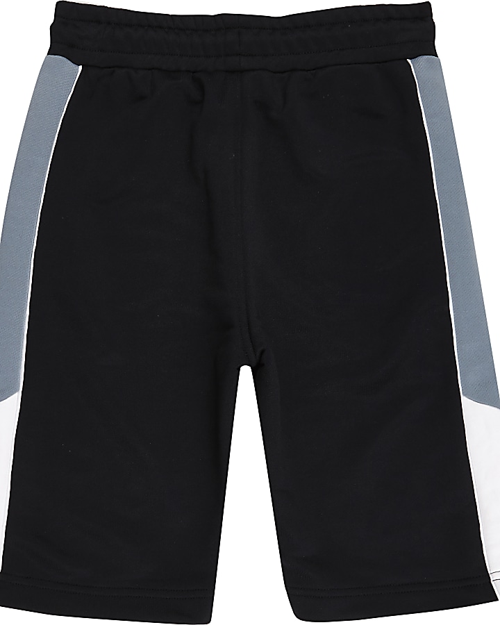 Boys navy panel sports shorts