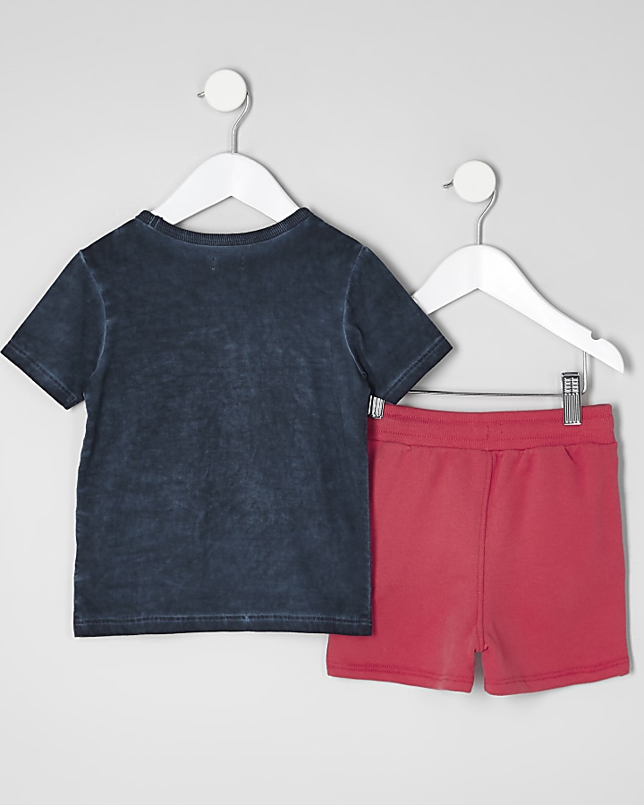 Mini boys 'Miami' T-shirt and shorts outfit