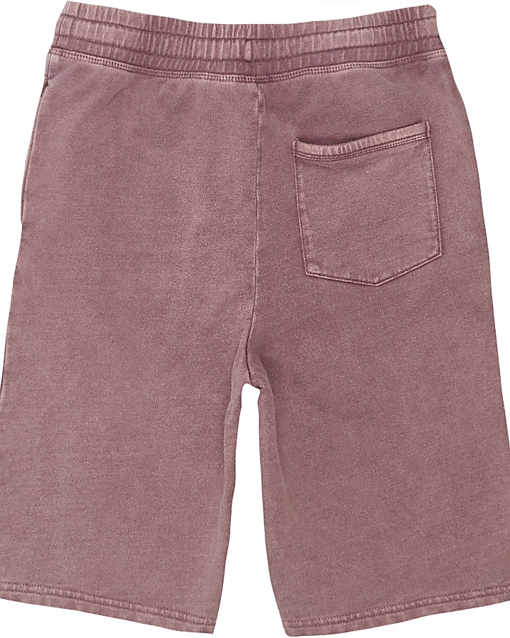 Boys pink washed jersey shorts