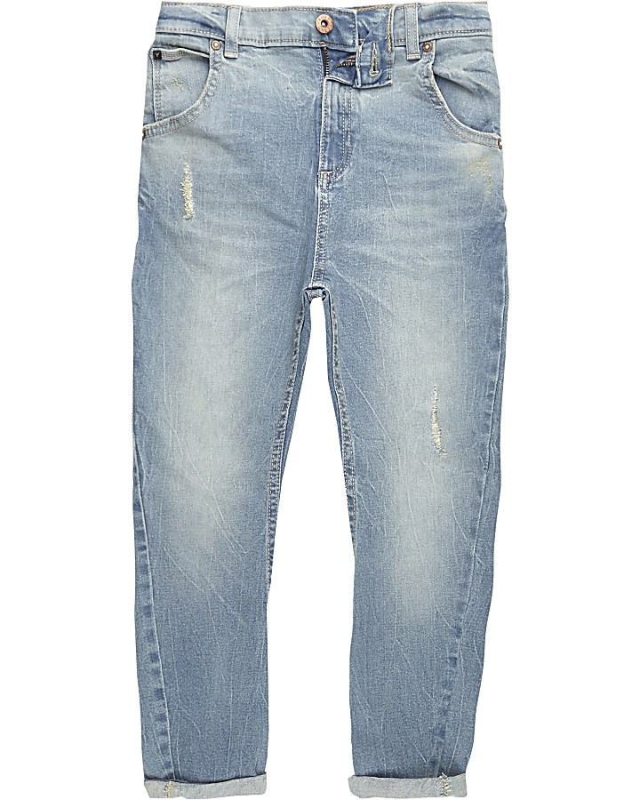 Boys light blue Tony slouch distressed jeans