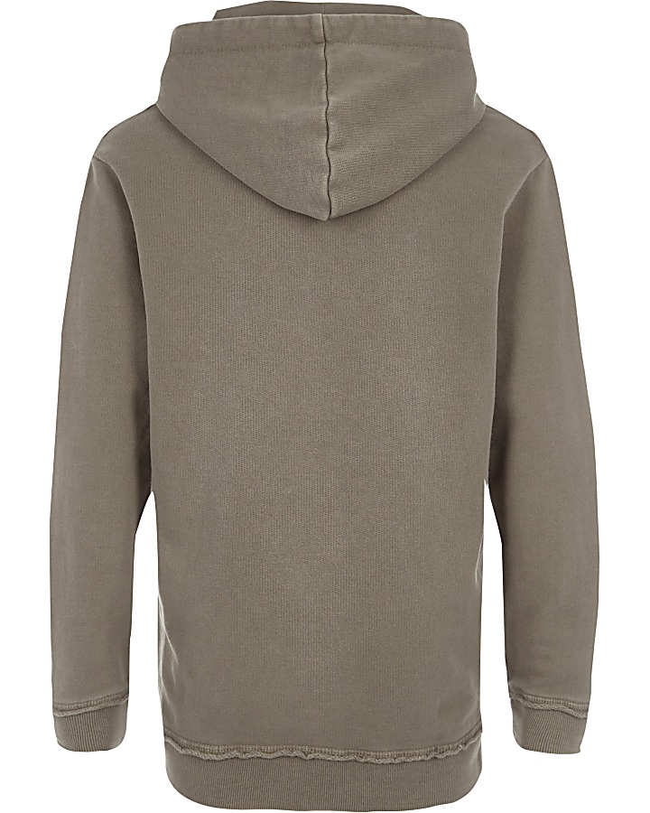Boys stone woven pocket hoodie