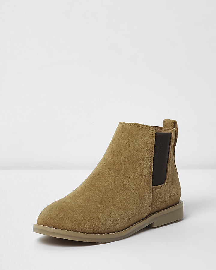 Boys tan brown chelsea boots