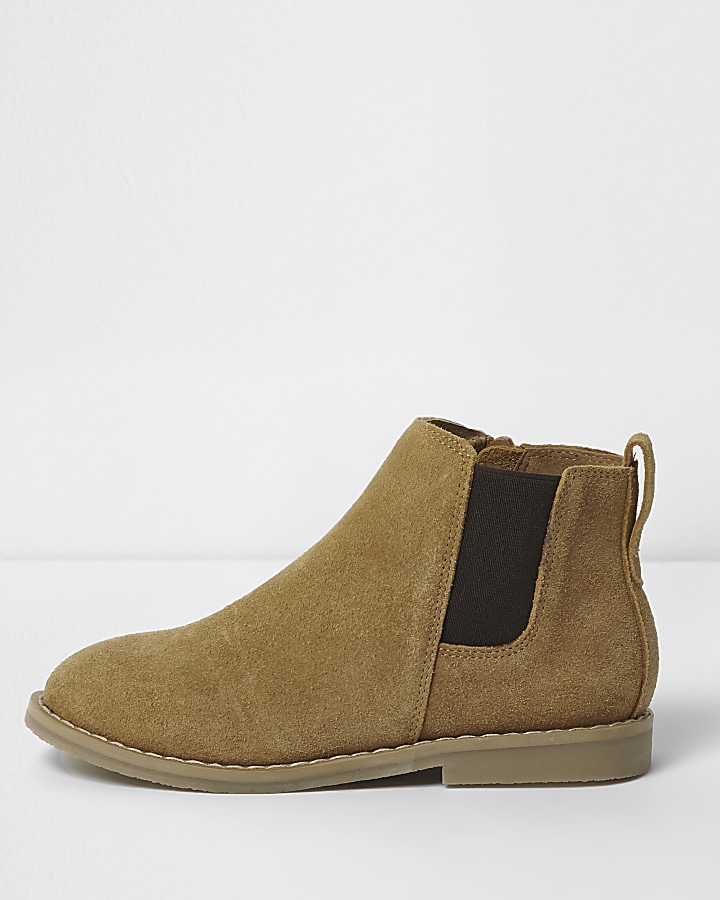 Boys tan brown chelsea boots