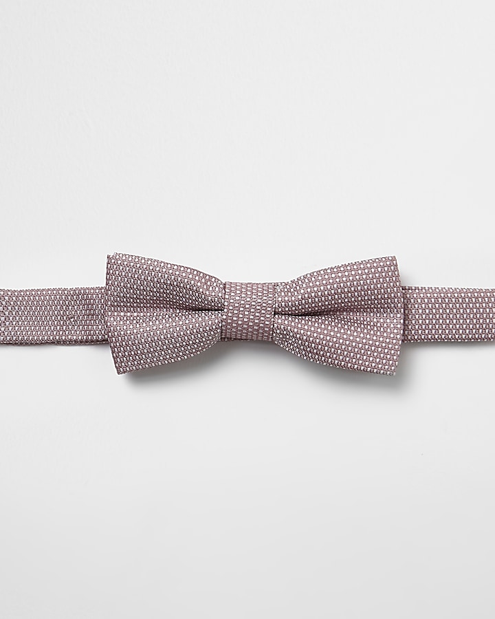 Boys pink jacquard bow tie