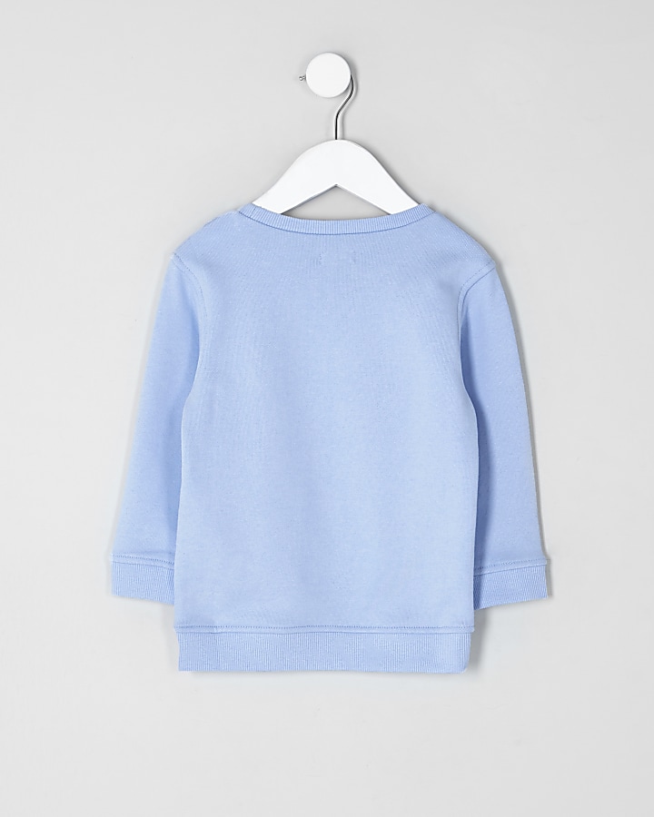 Mini boys blue 'brnx' sweatshirt