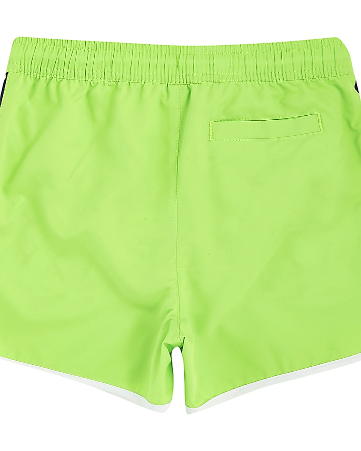 Boys bright green runner swim shorts