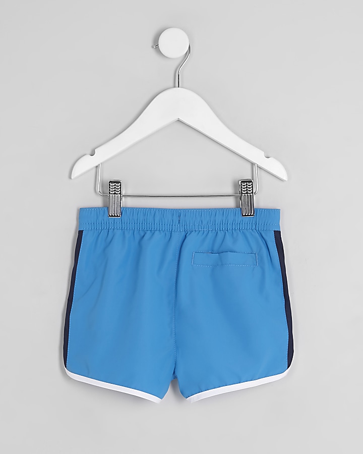Mini boys blue runner swim shorts