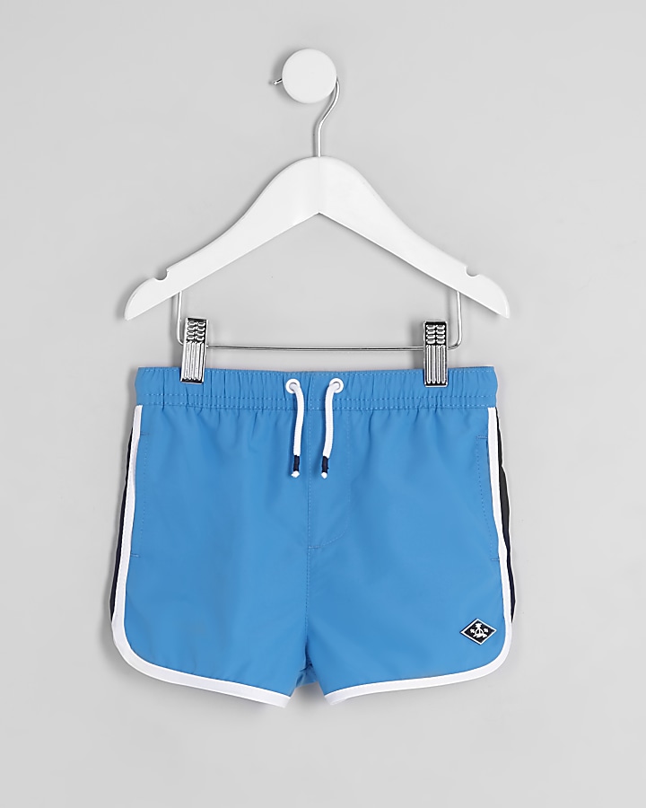 Mini boys blue runner swim shorts