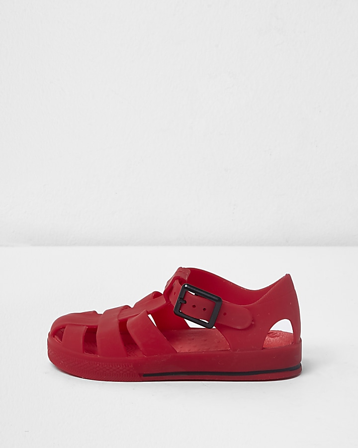 Mini kids red jelly cage sandals