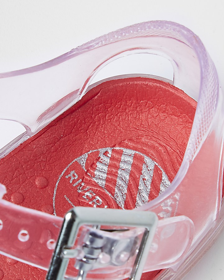 Mini boys red ombre jelly cage sandals